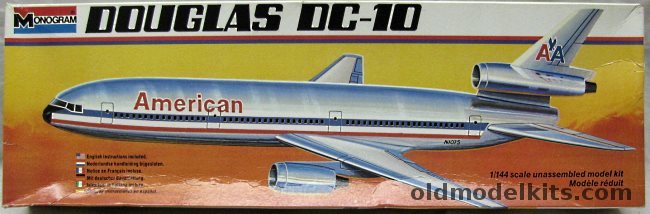 Monogram 1/144 Douglas DC-10 American Airlines - (ex Aurora - Molds Modified), 5413 plastic model kit